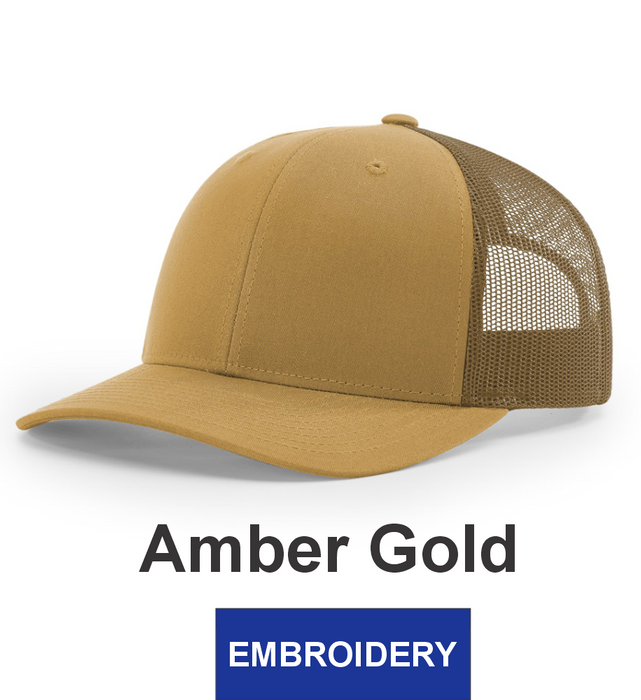 Richardson Trucker Cap - w/ Embroidery (112) -112 Colors Available