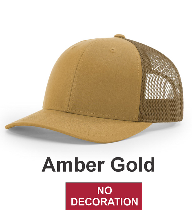 Richardson Trucker Cap - w/ No Print (112) -112 Colors Available