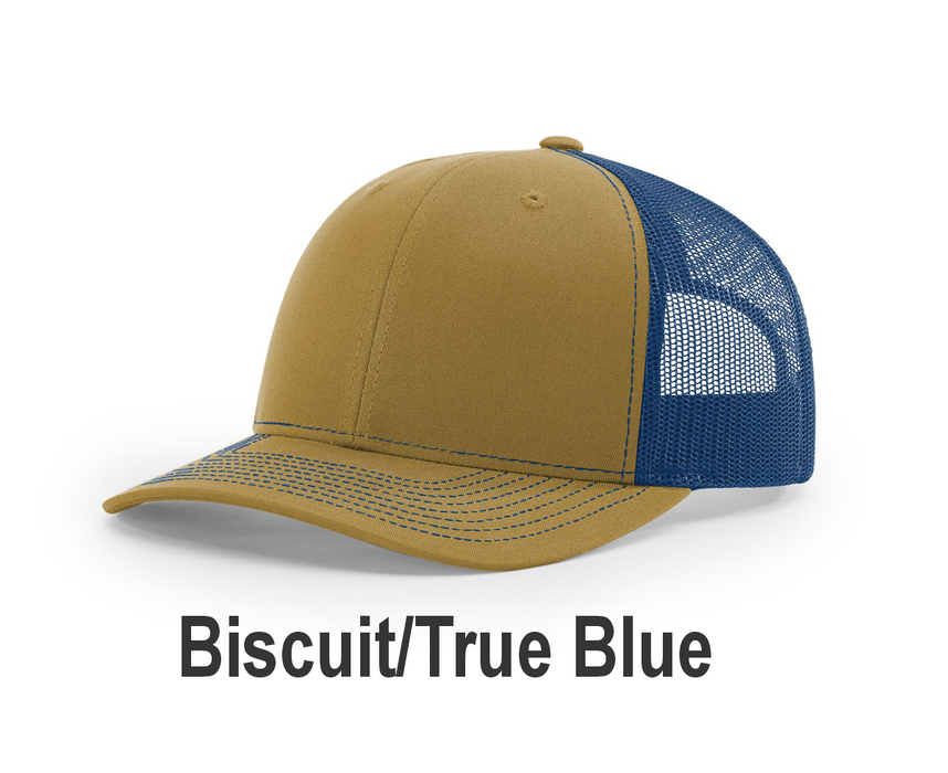 Richardson Trucker Cap - w/ Embroidery (112) -112 Colors Available