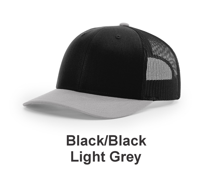 Richardson Trucker Cap - w/ Embroidery (112) -112 Colors Available
