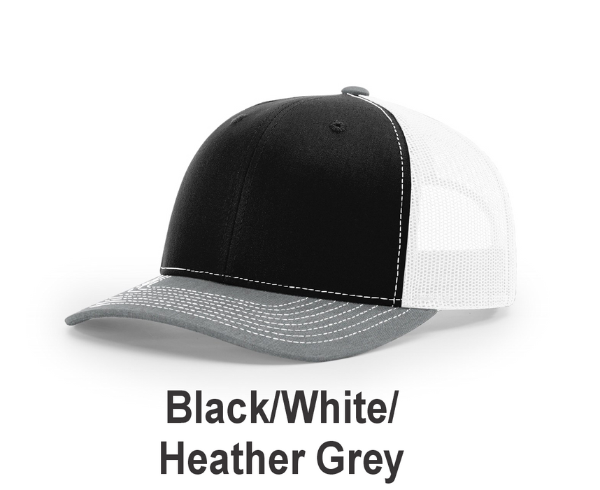 Richardson Trucker Cap - w/ Embroidery (112) -112 Colors Available