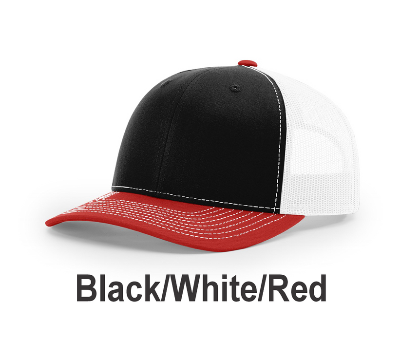 Richardson Trucker Cap - w/ Embroidery (112) -112 Colors Available
