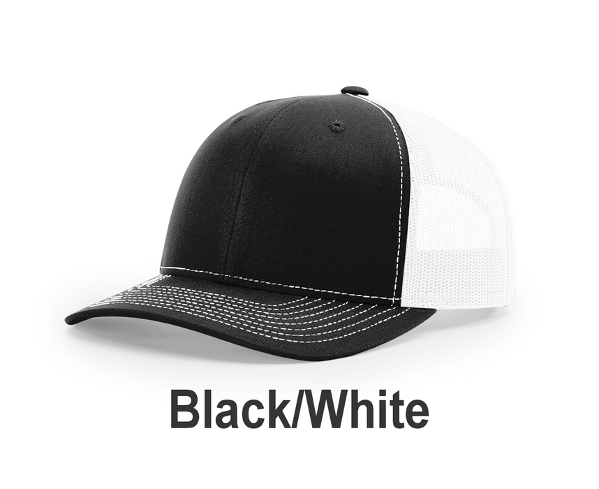 Richardson Trucker Cap - w/ Embroidery (112) -112 Colors Available