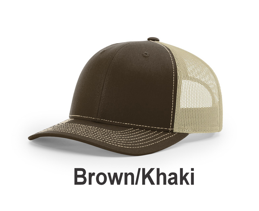 Richardson Trucker Cap - w/ Embroidery (112) -112 Colors Available