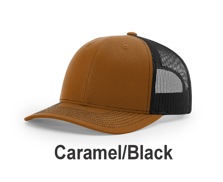 Richardson Trucker Cap - w/ Embroidery (112) -112 Colors Available