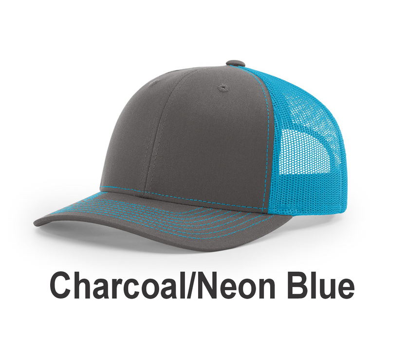 Richardson Trucker Cap - w/ Embroidery (112) -112 Colors Available