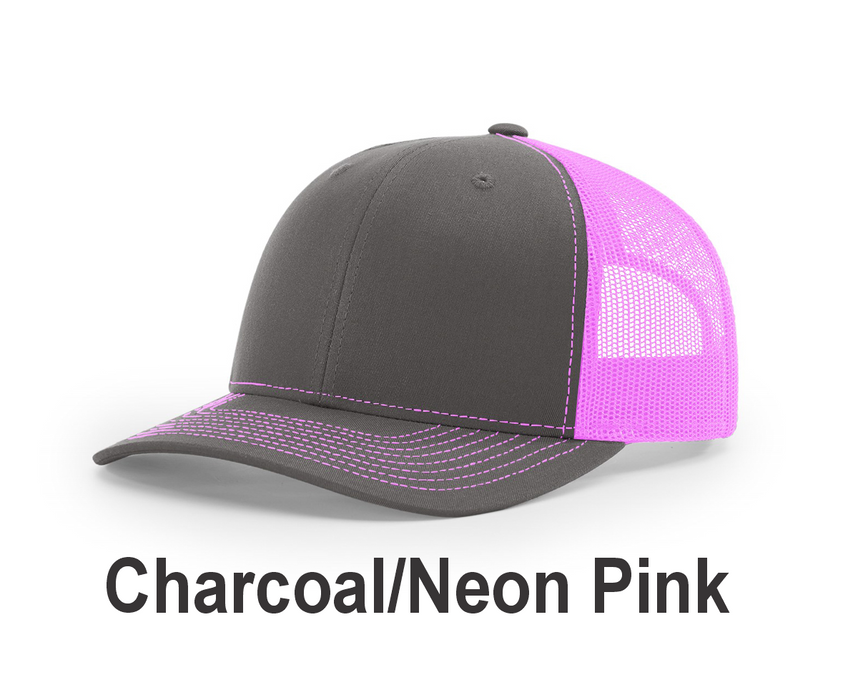 Richardson Trucker Cap - w/ Embroidery (112) -112 Colors Available