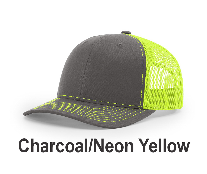 Richardson Trucker Cap - w/ Embroidery (112) -112 Colors Available