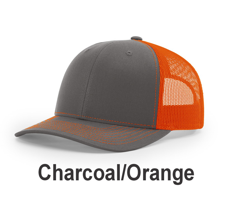 Richardson Trucker Cap - w/ Embroidery (112) -112 Colors Available