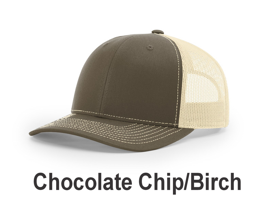 Richardson Trucker Cap - w/ Embroidery (112) -112 Colors Available