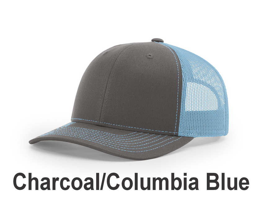Richardson Trucker Cap - w/ Embroidery (112) -112 Colors Available
