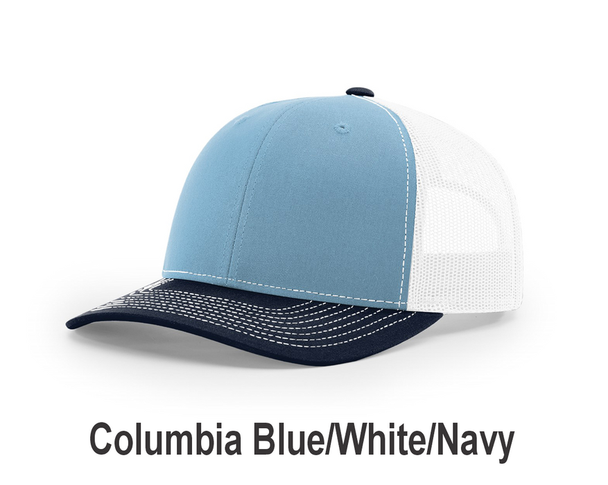 Richardson Trucker Cap - w/ Embroidery (112) -112 Colors Available