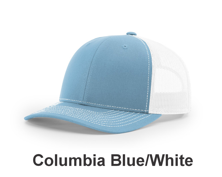 Richardson Trucker Cap - w/ Embroidery (112) -112 Colors Available