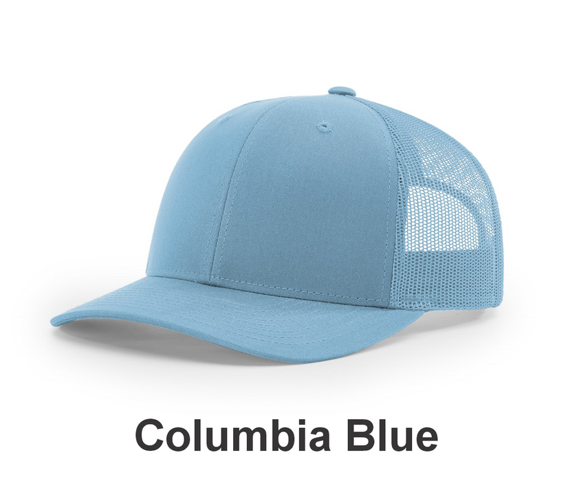 Richardson Trucker Cap - w/ Embroidery (112) -112 Colors Available