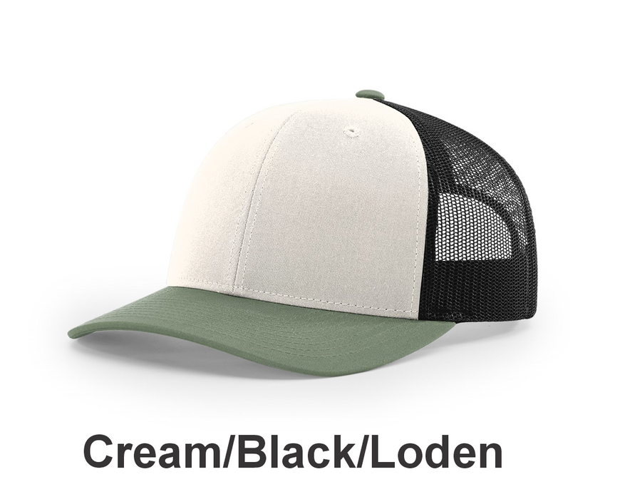 Richardson Trucker Cap - w/ Embroidery (112) -112 Colors Available