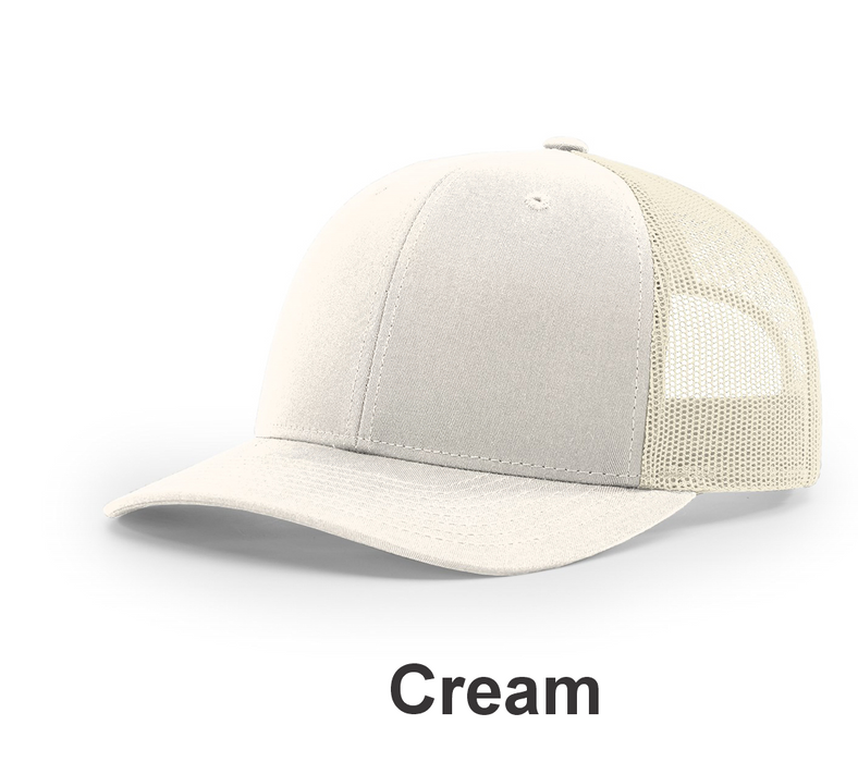 Richardson Trucker Cap - w/ Embroidery (112) -112 Colors Available