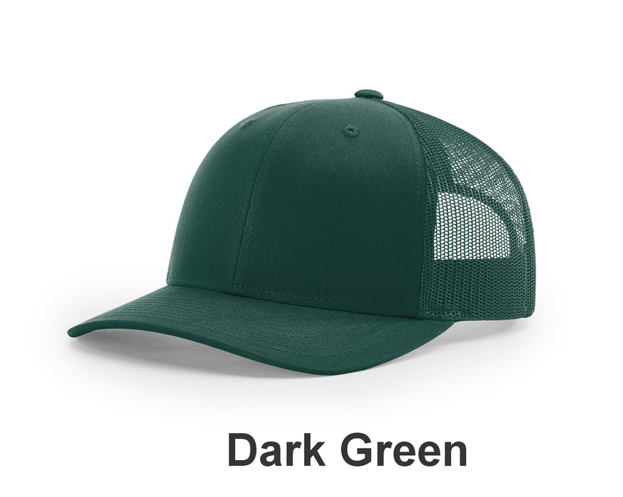 Richardson Trucker Cap - w/ Embroidery (112) -112 Colors Available