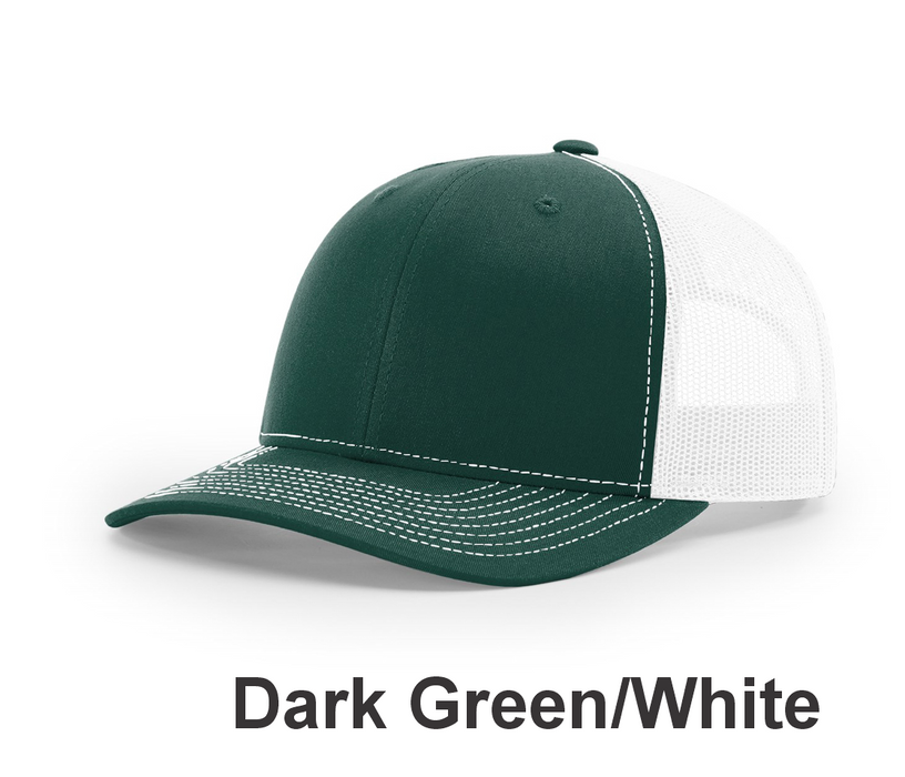 Richardson Trucker Cap - w/ Embroidery (112) -112 Colors Available