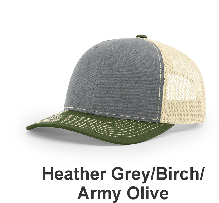 Richardson Trucker Cap - w/ Embroidery (112) -112 Colors Available
