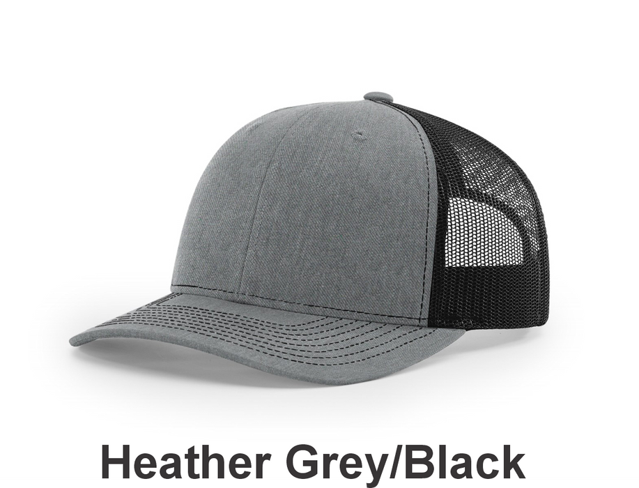 Richardson Trucker Cap - w/ Embroidery (112) -112 Colors Available