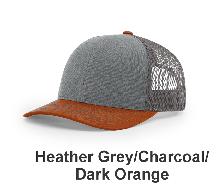 Richardson Trucker Cap - w/ Embroidery (112) -112 Colors Available