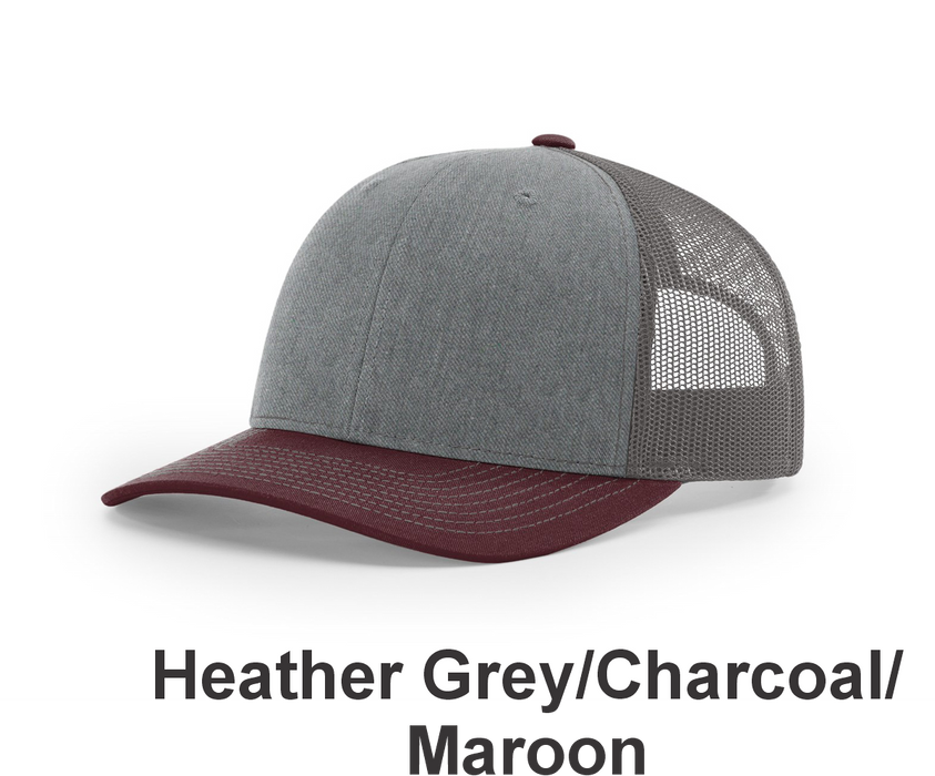 Richardson Trucker Cap - w/ Embroidery (112) -112 Colors Available