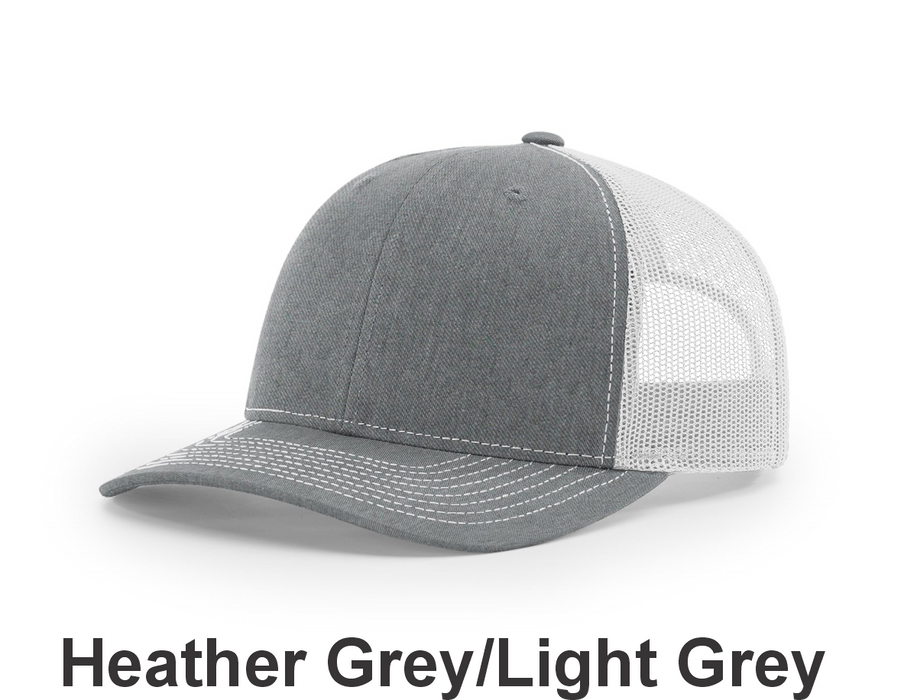 Richardson Trucker Cap - w/ Embroidery (112) -112 Colors Available
