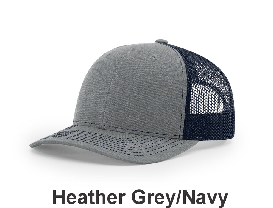 Richardson Trucker Cap - w/ Embroidery (112) -112 Colors Available