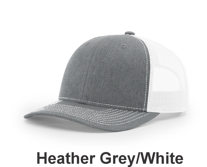 Richardson Trucker Cap - w/ Embroidery (112) -112 Colors Available