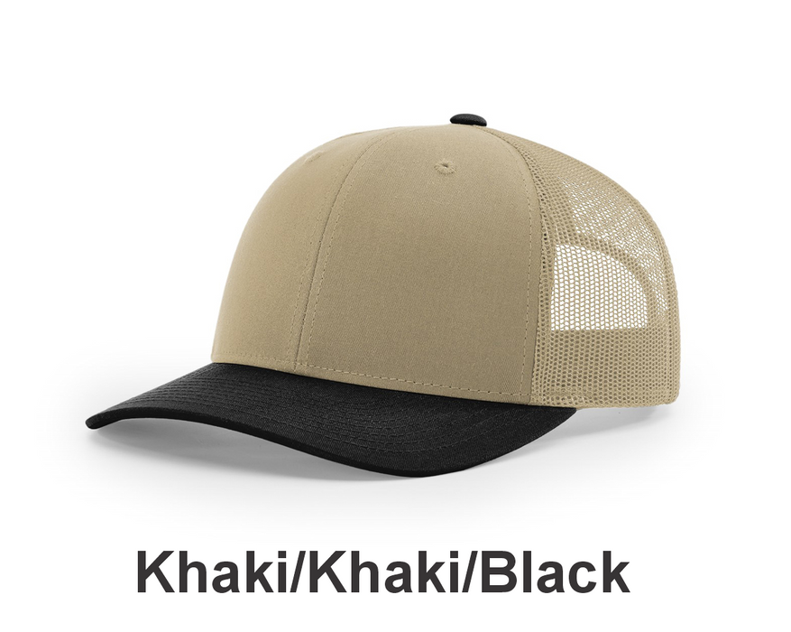 Richardson Trucker Cap - w/ Embroidery (112) -112 Colors Available
