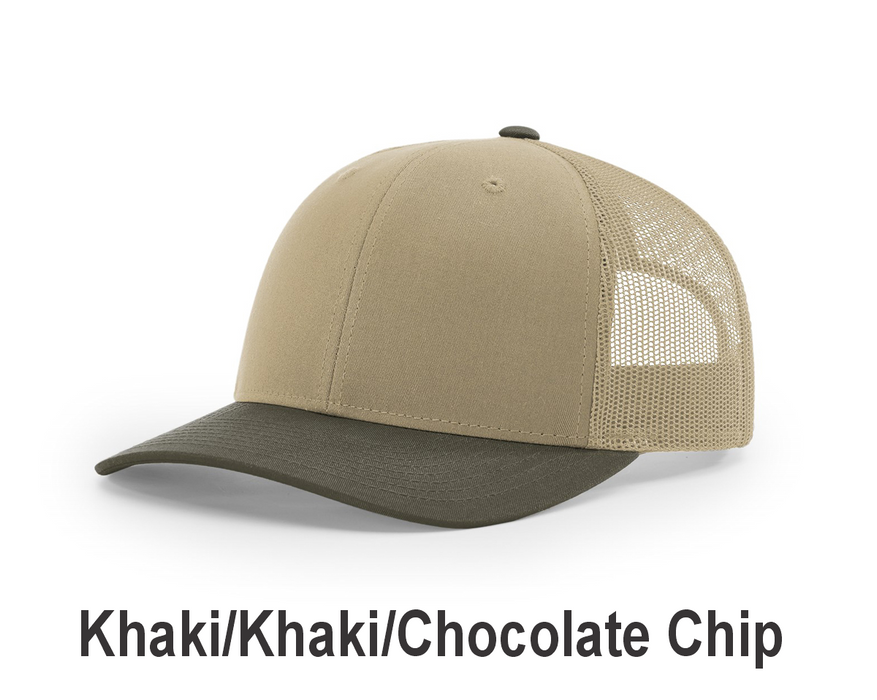 Richardson Trucker Cap - w/ Embroidery (112) -112 Colors Available
