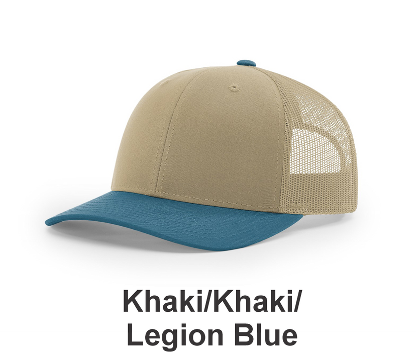 Richardson Trucker Cap - w/ Embroidery (112) -112 Colors Available