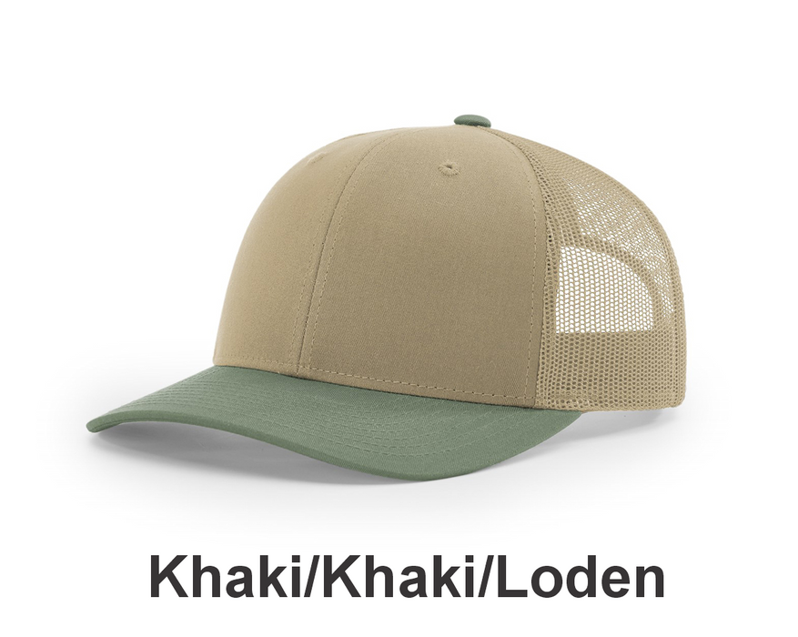 Richardson Trucker Cap - w/ Embroidery (112) -112 Colors Available