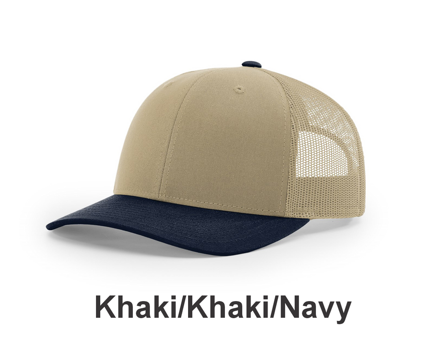 Richardson Trucker Cap - w/ Embroidery (112) -112 Colors Available