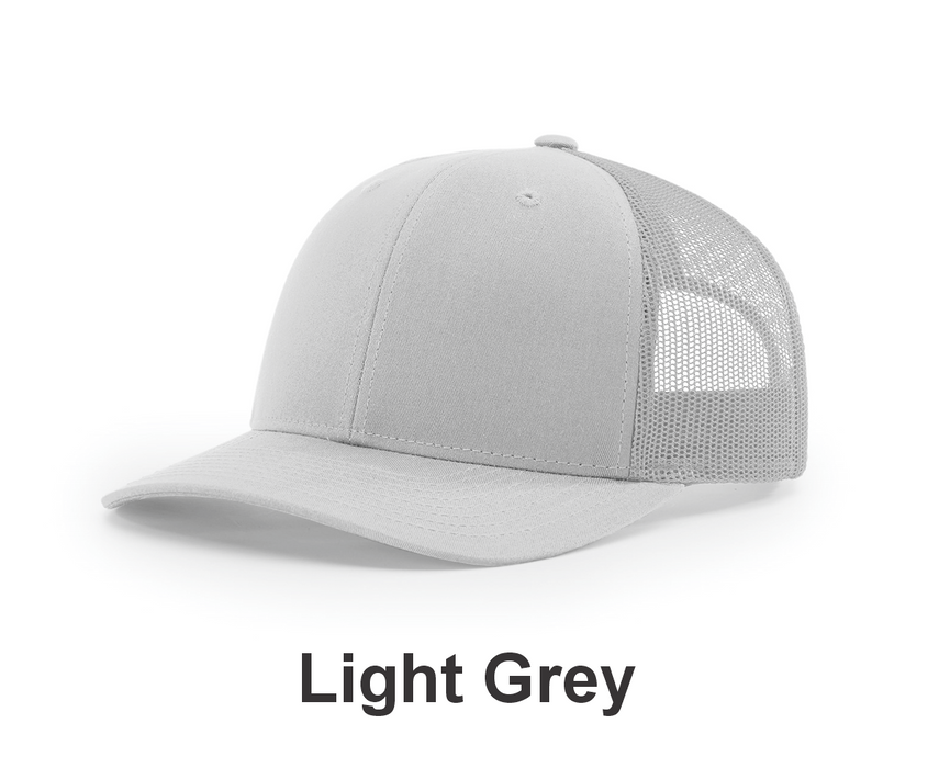 Richardson Trucker Cap - w/ Embroidery (112) -112 Colors Available