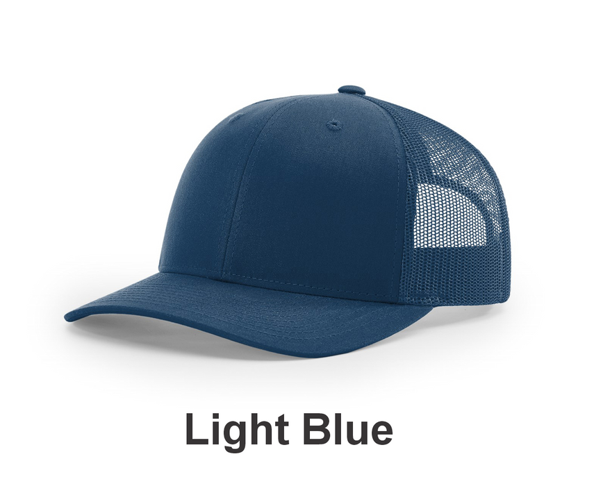 Richardson Trucker Cap - w/ Embroidery (112) -112 Colors Available