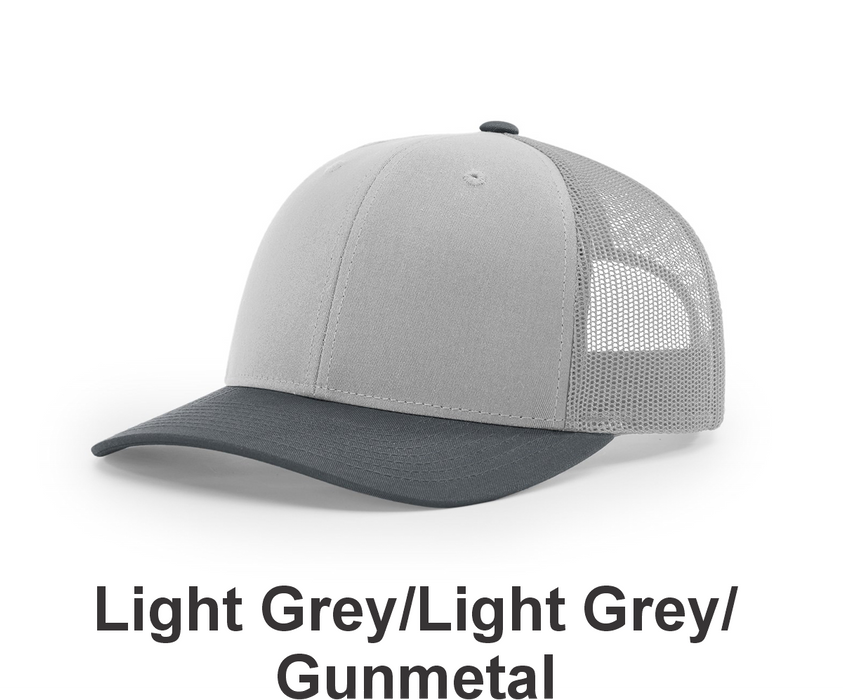 Richardson Trucker Cap - w/ Embroidery (112) -112 Colors Available
