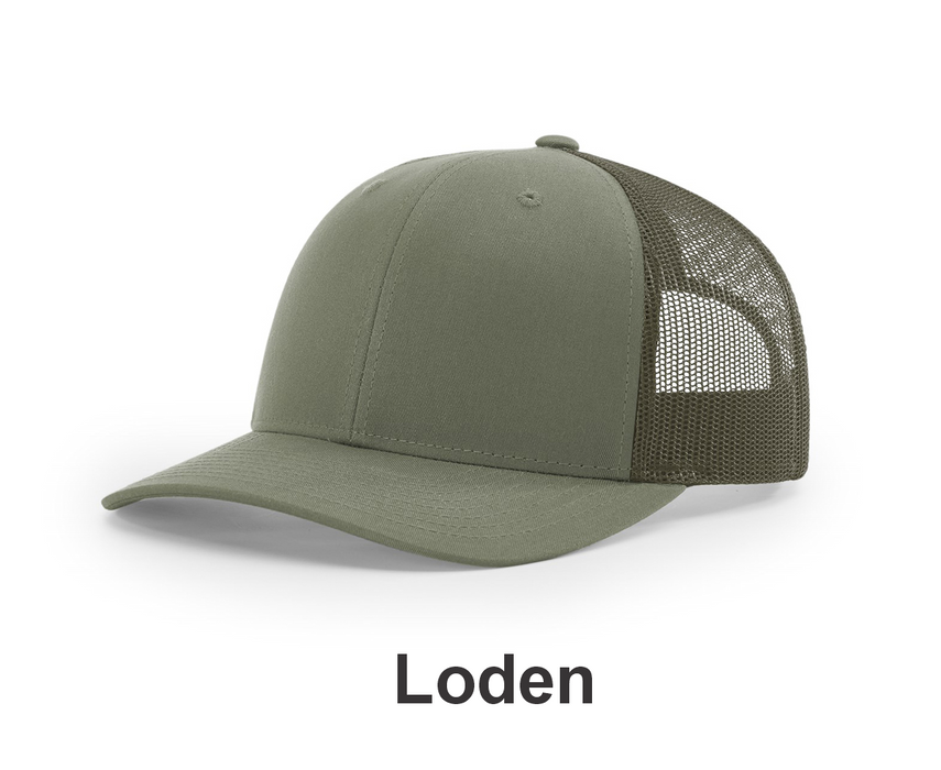 Richardson Trucker Cap - w/ Embroidery (112) -112 Colors Available