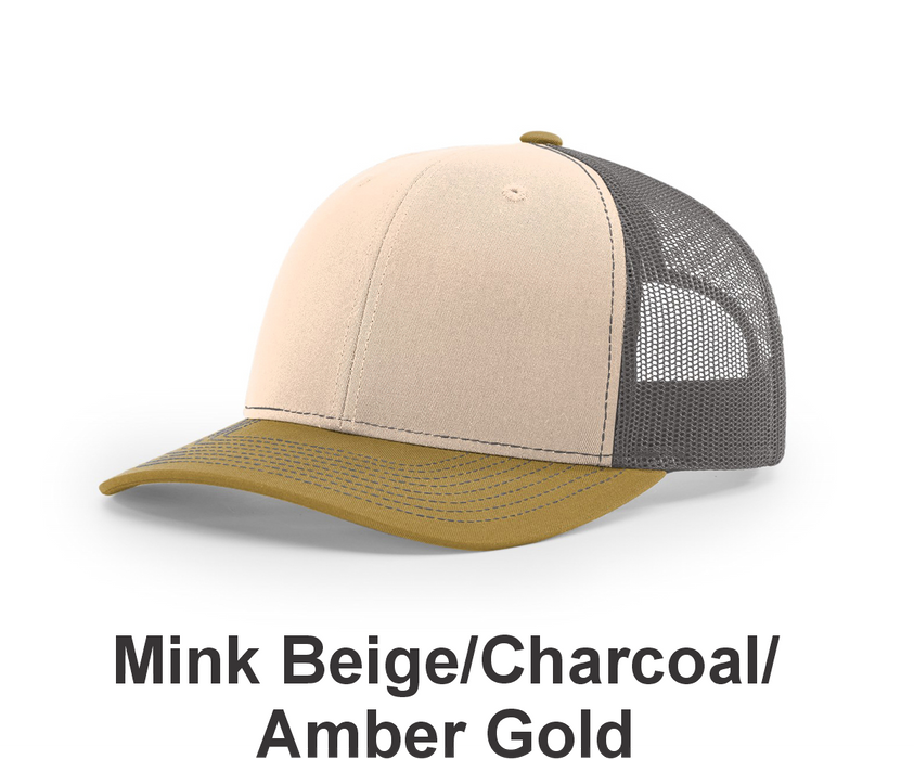 Richardson Trucker Cap - w/ Embroidery (112) -112 Colors Available