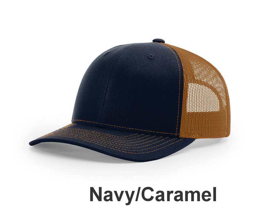 Richardson Trucker Cap - w/ Embroidery (112) -112 Colors Available