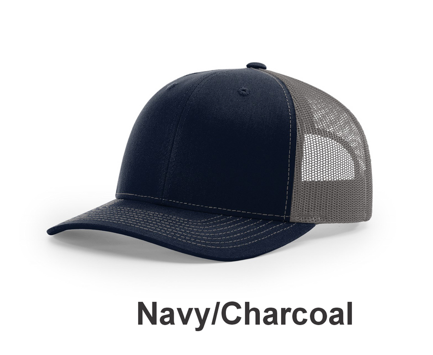 Richardson Trucker Cap - w/ Embroidery (112) -112 Colors Available
