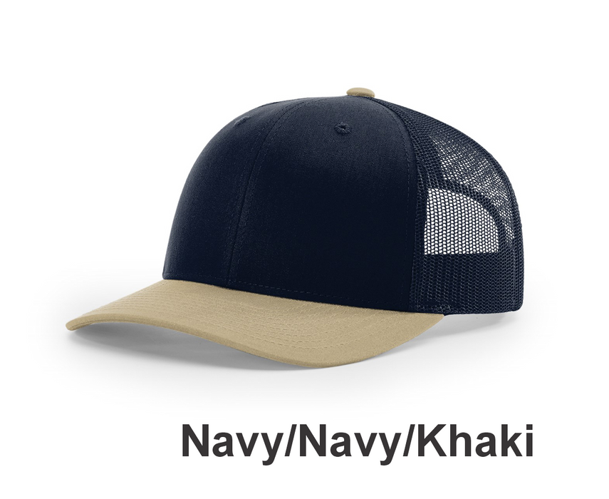 Richardson Trucker Cap - w/ Embroidery (112) -112 Colors Available