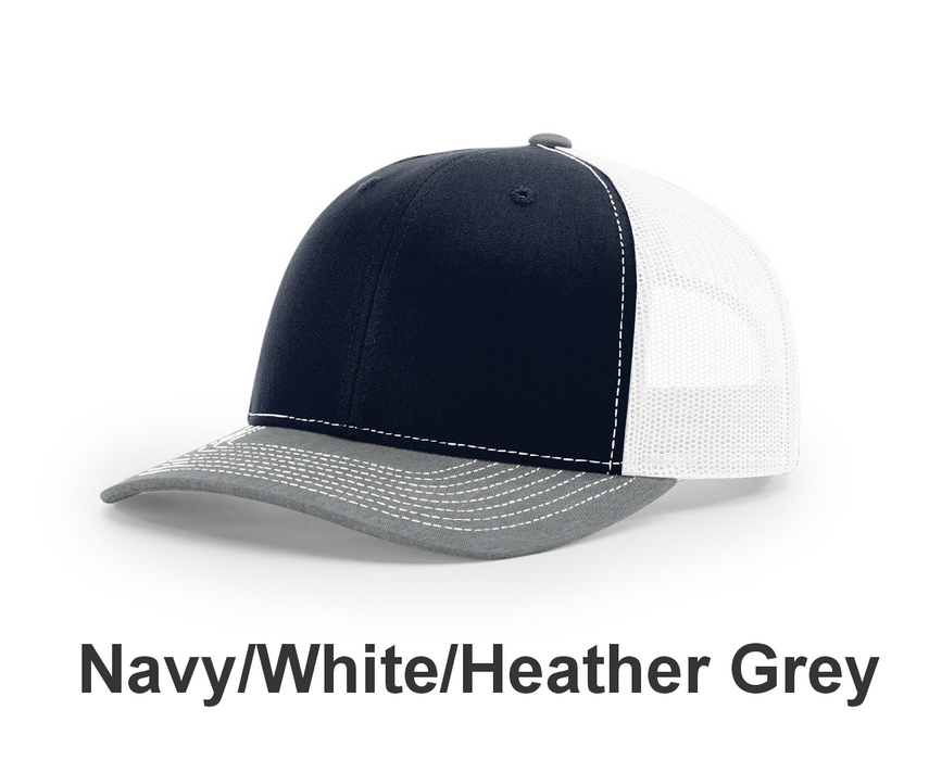 Richardson Trucker Cap - w/ Embroidery (112) -112 Colors Available