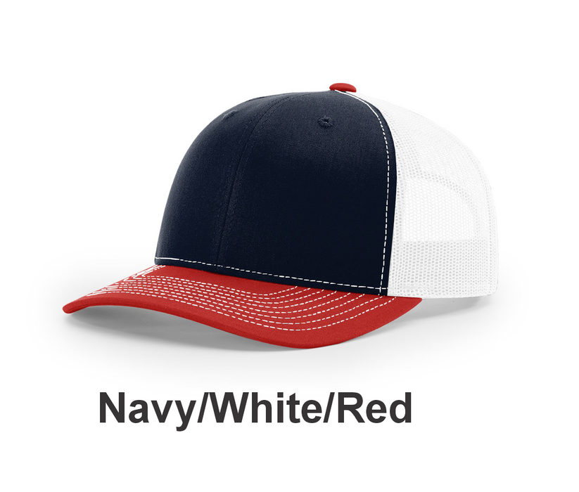 Richardson Trucker Cap - w/ Embroidery (112) -112 Colors Available