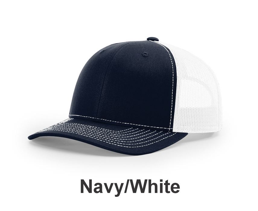 Richardson Trucker Cap - w/ Embroidery (112) -112 Colors Available