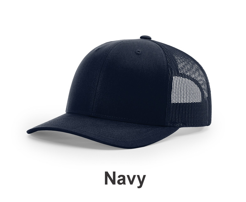 Richardson Trucker Cap - w/ Embroidery (112) -112 Colors Available