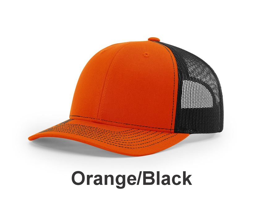 Richardson Trucker Cap - w/ Embroidery (112) -112 Colors Available