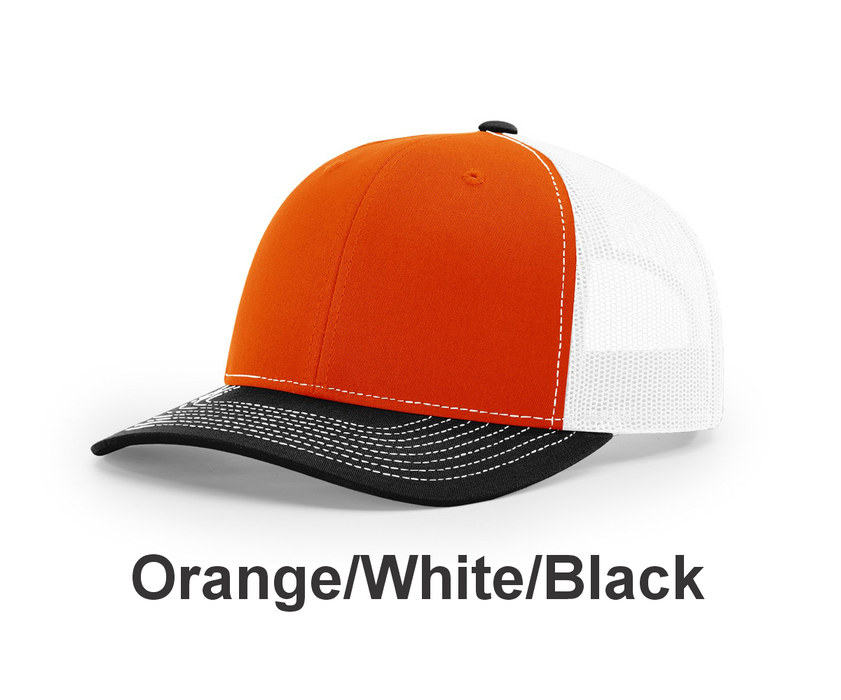 Richardson Trucker Cap - w/ Embroidery (112) -112 Colors Available