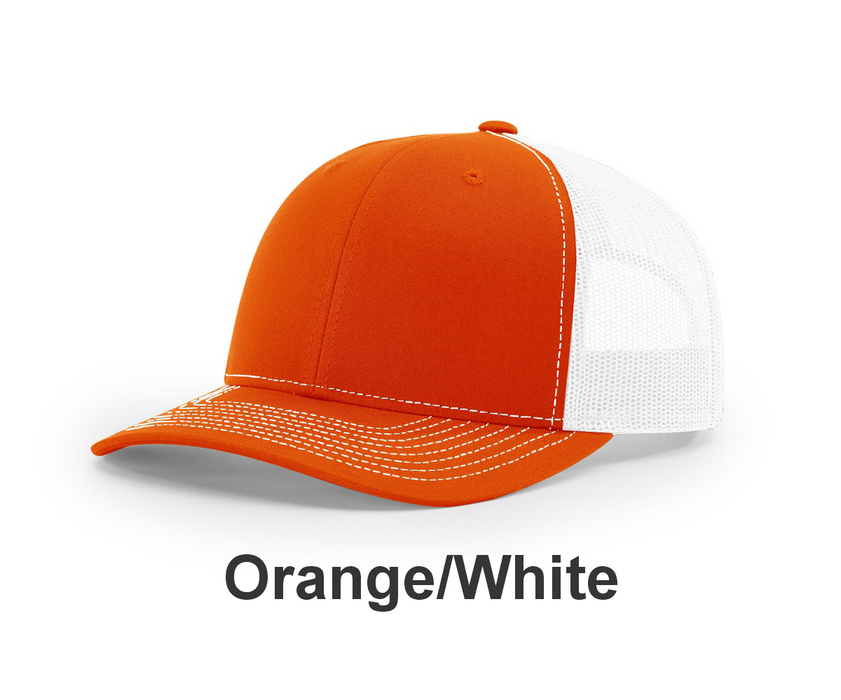 Richardson Trucker Cap - w/ Embroidery (112) -112 Colors Available