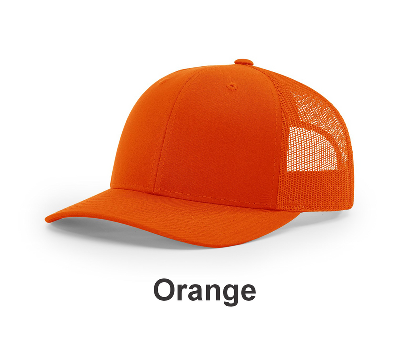 Richardson Trucker Cap - w/ Embroidery (112) -112 Colors Available